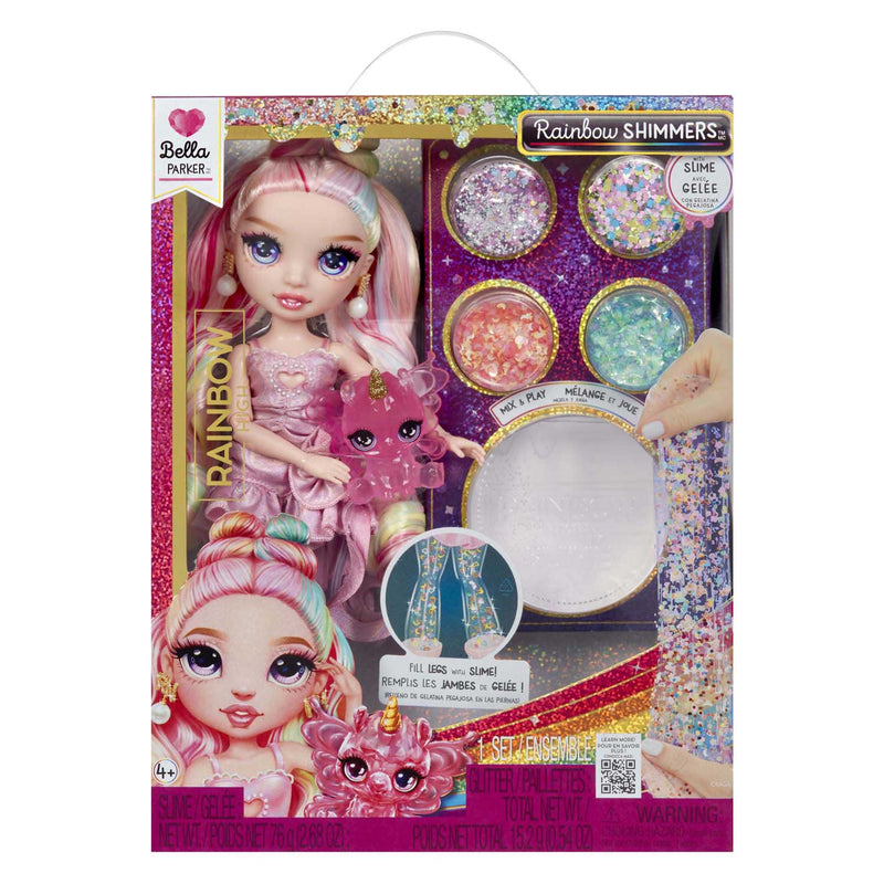 Afbeelding laden in galerijviewer, Rainbow high shimmers met slijm-modepop - bella (roze)
