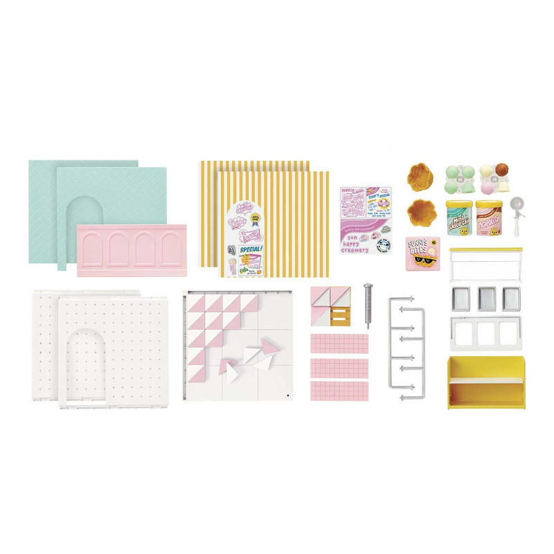Load image into Gallery viewer, Miniverse ™ make it mini spaces™ ijssalon - knutselset - bouwpakket- maak je eigen mini ijssalon

