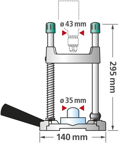 Load image into Gallery viewer, Wolfcraft - mobiele boorstandaard - boorstandaard boormachine - tafelboormachine - kolomboor - boorstatief - 4522000
