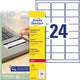 Anti-fraude etiketten avery l6146-20 permanent klevend 480 stuks