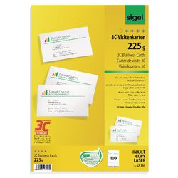Sigel visitekaartjes 3c 225 g m² wit