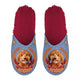 Pantoffel labradoodle lila rood