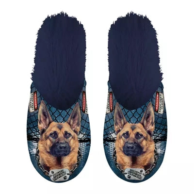Pantoffel german shepherd donkerblauw