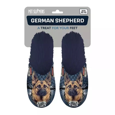 Load image into Gallery viewer, Pantoffel german shepherd donkerblauw

