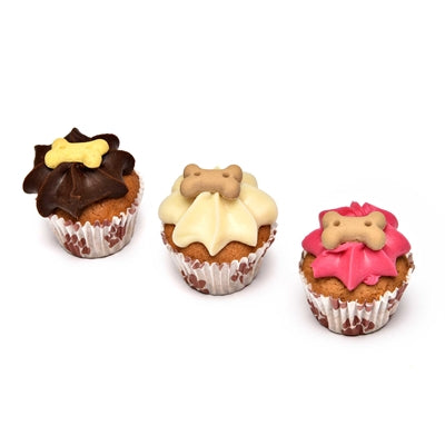 Load image into Gallery viewer, The barking bakery mini iced woofins vanilla en carob trio assorti
