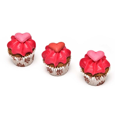 The barking bakery i woof you valentine mini iced woofins trio assorti