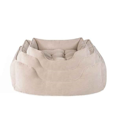 Load image into Gallery viewer, Rosewood 40 winks hondenmand cord ribstof beige
