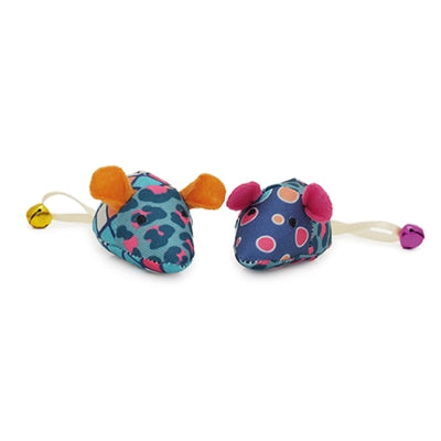 Load image into Gallery viewer, Rosewood jolly moggy patchwork muizen duo
