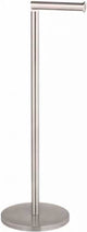 Wenko toiletrolhouder 2-in-1 rvs mat - reserverolhouder - toiletpapier houder vrijstaand - wc rolhouder staand