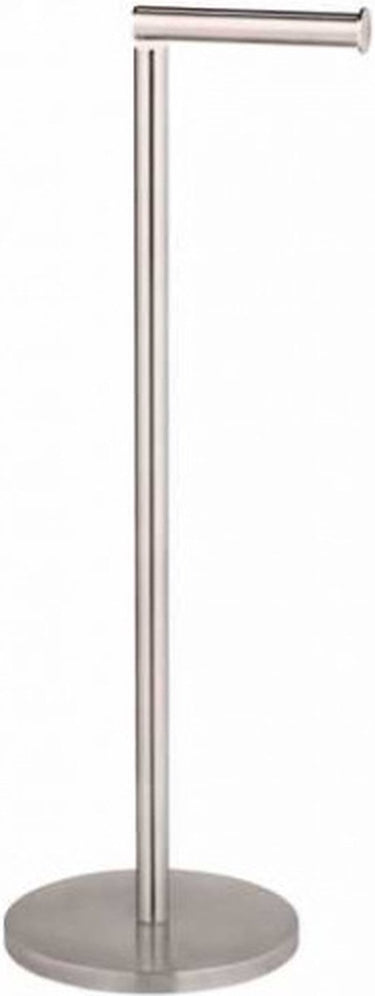 Wenko toiletrolhouder 2-in-1 rvs mat - reserverolhouder - toiletpapier houder vrijstaand - wc rolhouder staand