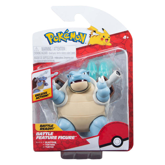 Jazwares pokémon battle feature figuur - blastoise water missie