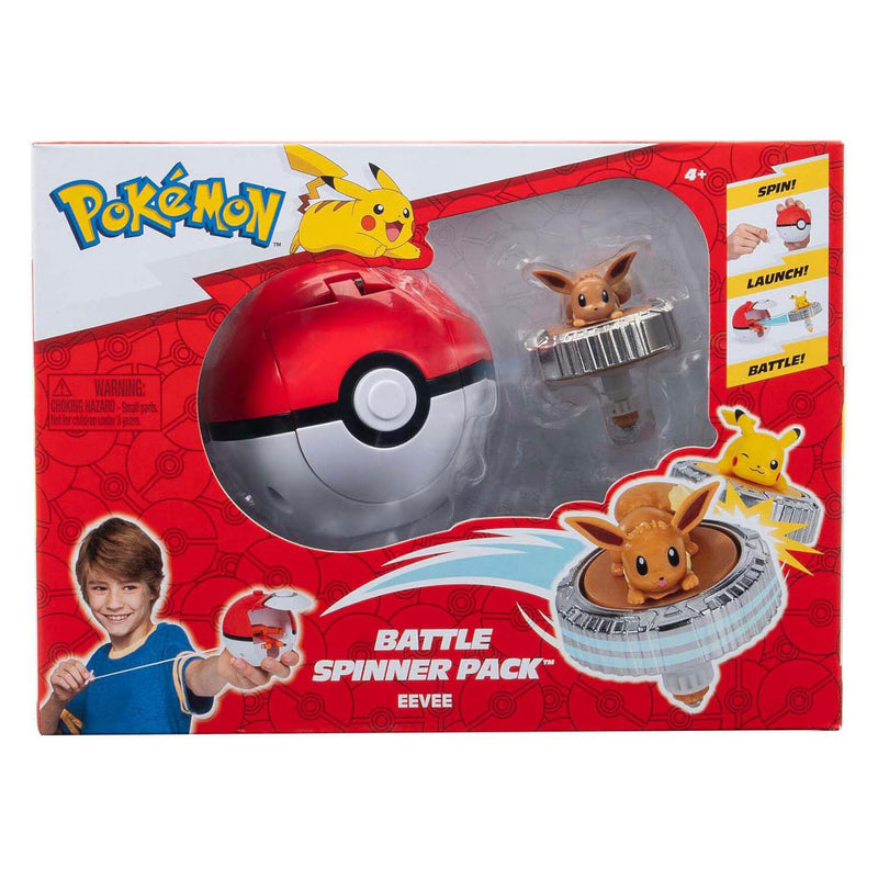 Load image into Gallery viewer, Jazwares pokémon battle spinner game - eevee pokéball
