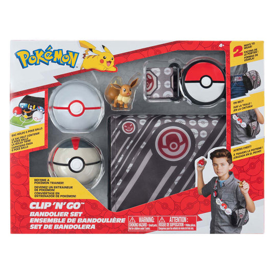 Jazwares pokémon bandolier set premier ball timer bal met riem