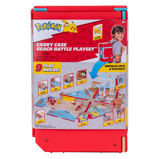 Jazwares pokémon - draagkoffer battle beach speelset
