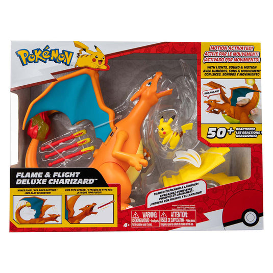 Jazwares pokémon - flame flight deluxe charizard