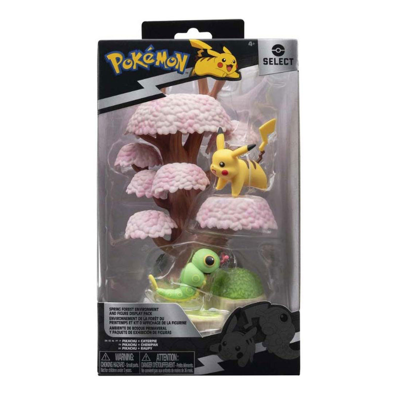 Load image into Gallery viewer, Jazwares pokémon environment figuren set - caterpie pikachu
