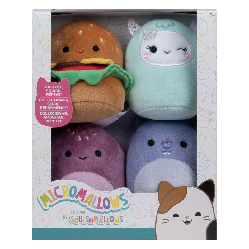 Load image into Gallery viewer, Squishmallows knuffel pluche micromallows - carl, yollie, javari, tudor, 4-pack
