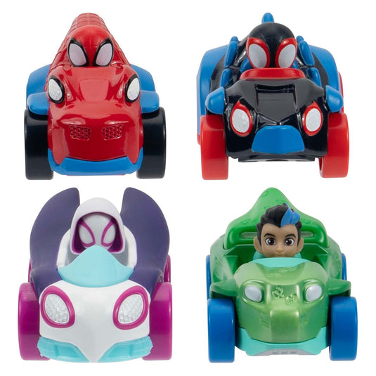 Jazwares spidey and friends - metalen voertuigen, 4dlg.