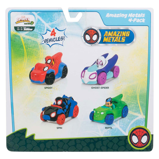 Jazwares spidey and friends - metalen voertuigen, 4dlg.