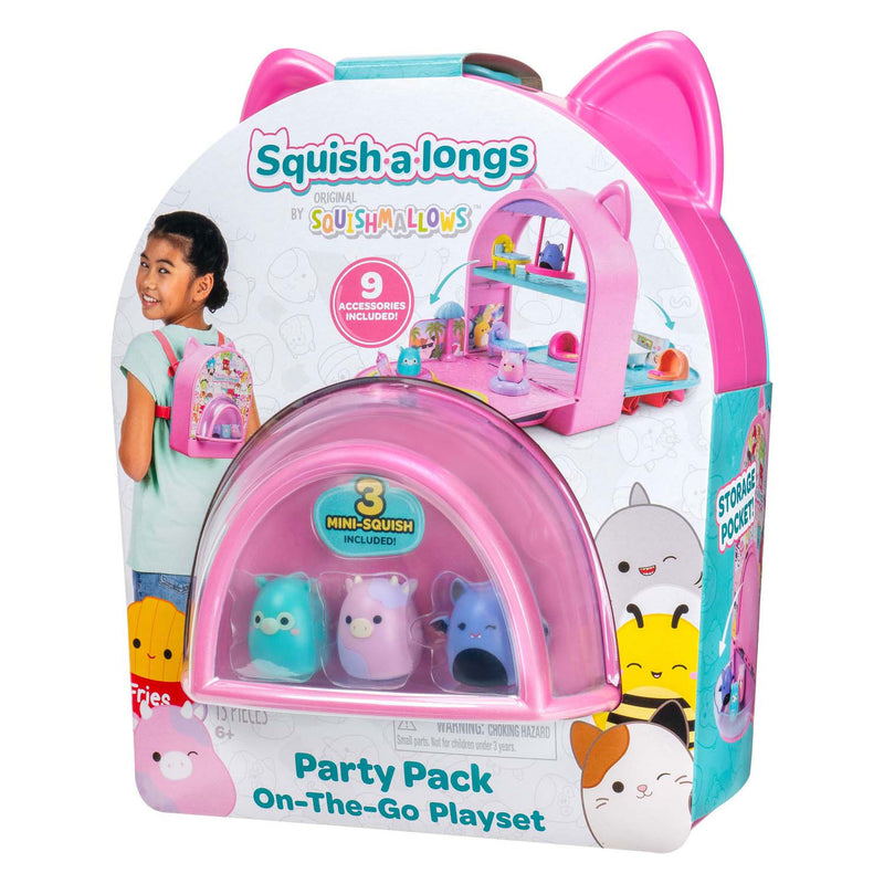 Load image into Gallery viewer, Squishmallows - squish-a-longs onderweg speelset feest
