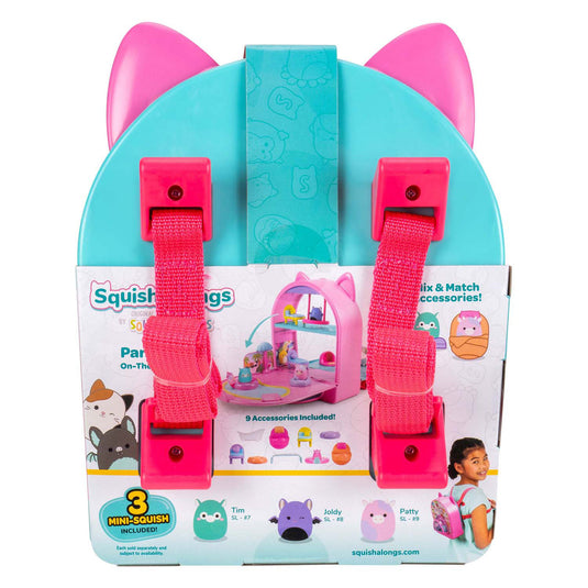 Squishmallows - squish-a-longs onderweg speelset feest