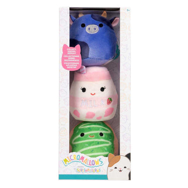 Squishmallows pluche knuffel set micromallows 3-delig verzamelfiguur.