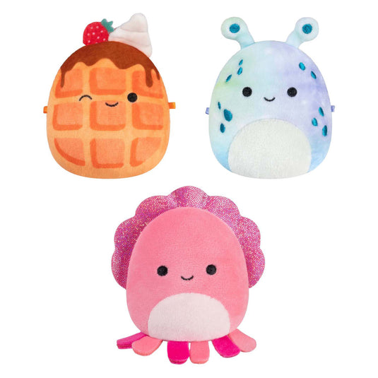 Jazwares squishmallows knuffel pluche - micromallows auggie, weaver, zinx - 3dlg.