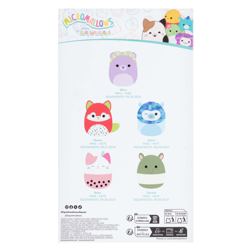 Load image into Gallery viewer, Jazwares squishmallows knuffel pluche - micromallows silvy, rozen, aarin, roxy, gerald - 5dlg.
