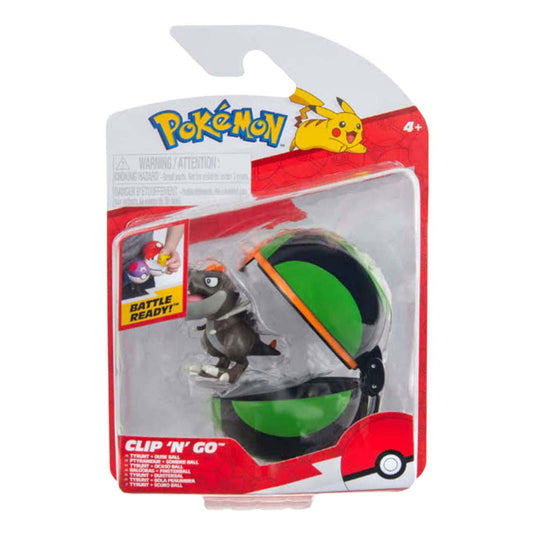 Jazwares pokémon clip 'n' go tyrunt dusk ball