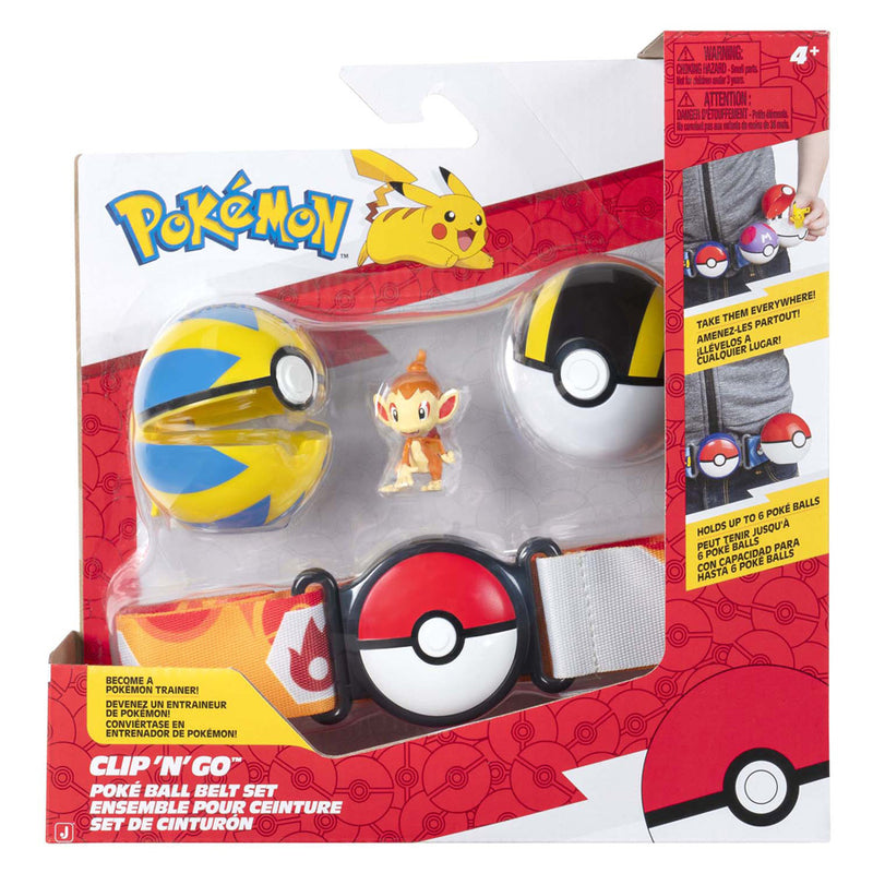 Load image into Gallery viewer, Jazwares pokémon clip 'n' go met riem speelset chimchar quick ball

