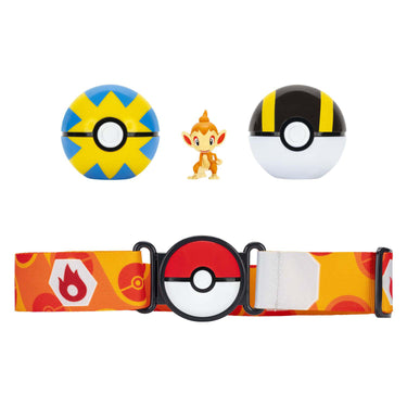 Jazwares pokémon clip 'n' go met riem speelset chimchar quick ball