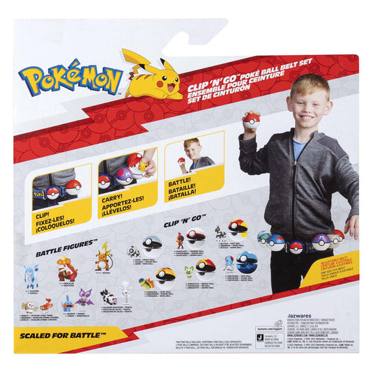 Jazwares pokémon clip 'n' go met riem speelset chimchar quick ball