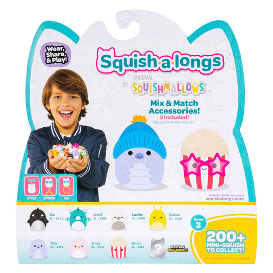 Jazwares squishmallows - squish-a-longs speelfiguren style 2 - 8dlg.