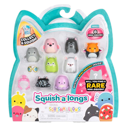 Jazwares squishmallows - squish-a-longs speelfiguren style 3 - 8dlg.