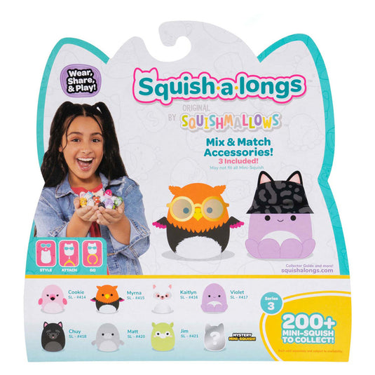 Jazwares squishmallows - squish-a-longs speelfiguren style 3 - 8dlg.