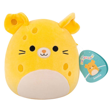 Jazwares squishmallows knuffel pluche - amelia the cheese mouse - 19cm