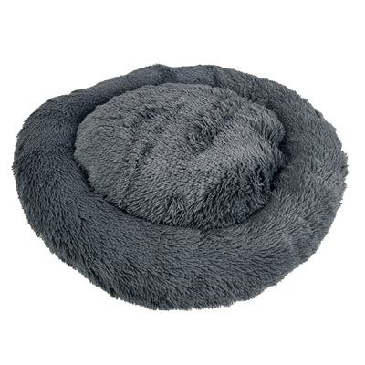 Load image into Gallery viewer, Sazzz hondenmand fluffy antraciet grijs
