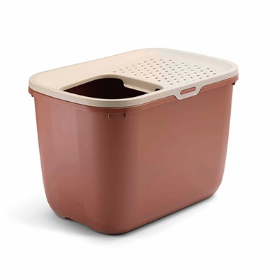 Load image into Gallery viewer, Savic kattenbak hop in champagne roze terracotta
