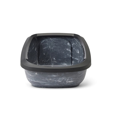 Load image into Gallery viewer, Savic kattenbak aseo jumbo marble grijs zwart
