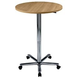 Bach statafel hammerer 70 75 x 72-114 cm beuken verchroomde tafelpoot