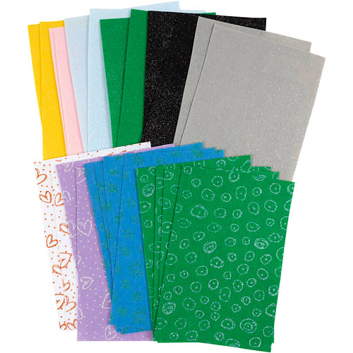 Creativ company hobbyvilt, vel 21x30 cm, dikte 1,5-2 mm, inhoud kan variëren , diverse kleuren, 24 vel 1 doos