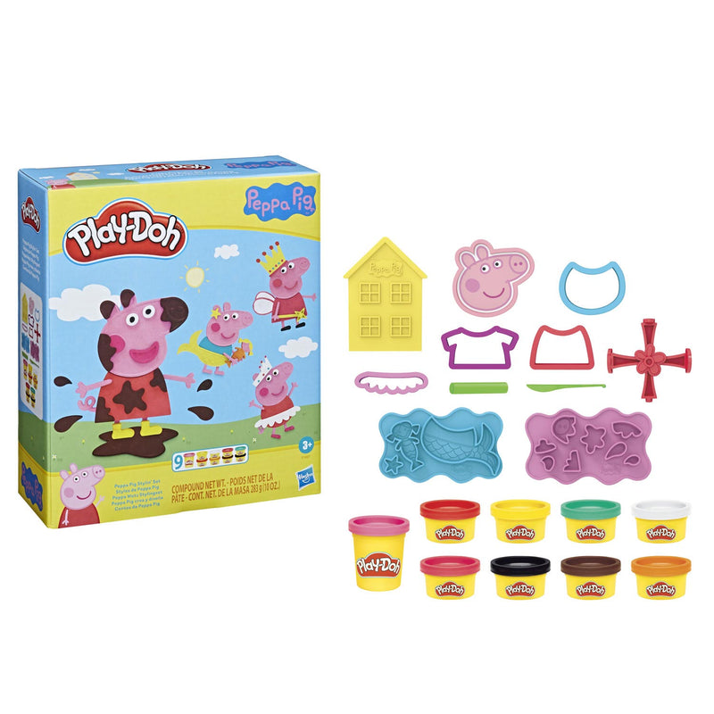 Load image into Gallery viewer, Play-doh peppa pig styling speelset - boetseerklei - inclusief 9 potjes
