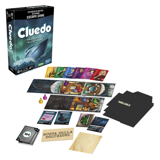 Hasbro cluedo escape sabotage op zee bordspel