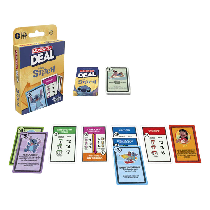 Load image into Gallery viewer, Monopoly deal: disney stitch-editie, kaartspel, officieel gelicentieerd disney-spel, kinderen van 8+
