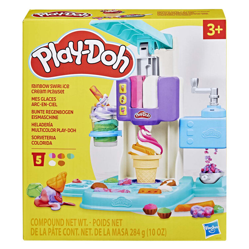 Load image into Gallery viewer, Play-doh regenboog softijs speelset - 5 kleipotjes
