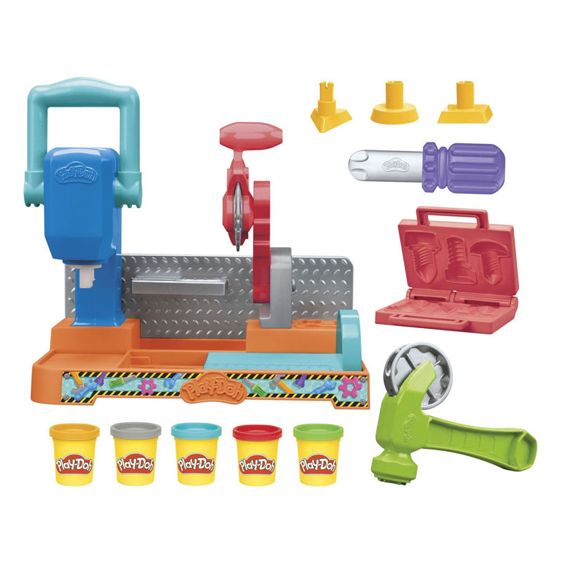 Load image into Gallery viewer, Play-doh stempelen en zagen speelset - boetseerklei - kindergereedschap
