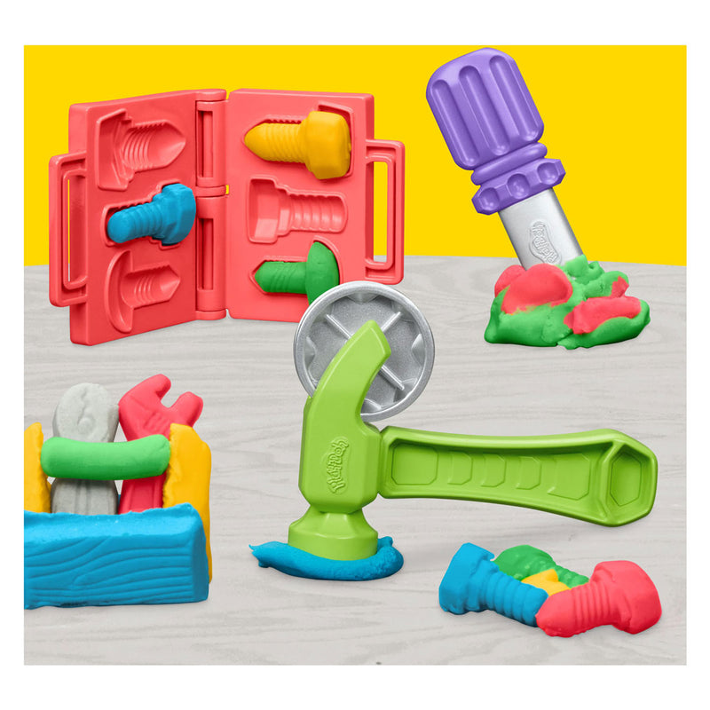 Load image into Gallery viewer, Play-doh stempelen en zagen speelset - boetseerklei - kindergereedschap
