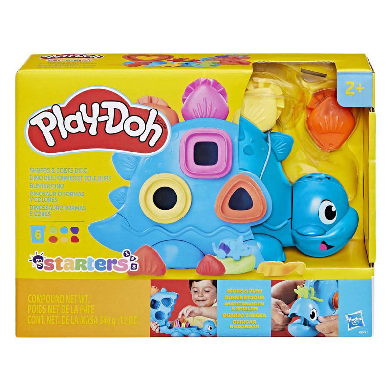 Load image into Gallery viewer, Play-doh stavormen en kleuren dino - 6 kleipotjes
