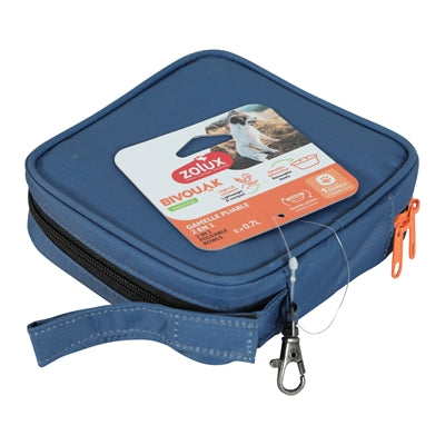 Load image into Gallery viewer, Zolux bvk 2in1 opvouwbare voerbak en drinkbak blauw

