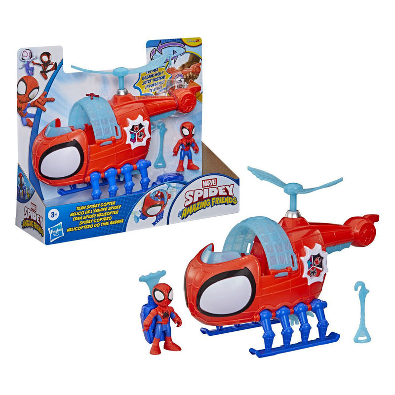 Load image into Gallery viewer, Hasbro spidey met spidey copter speelgoedhelicopter
